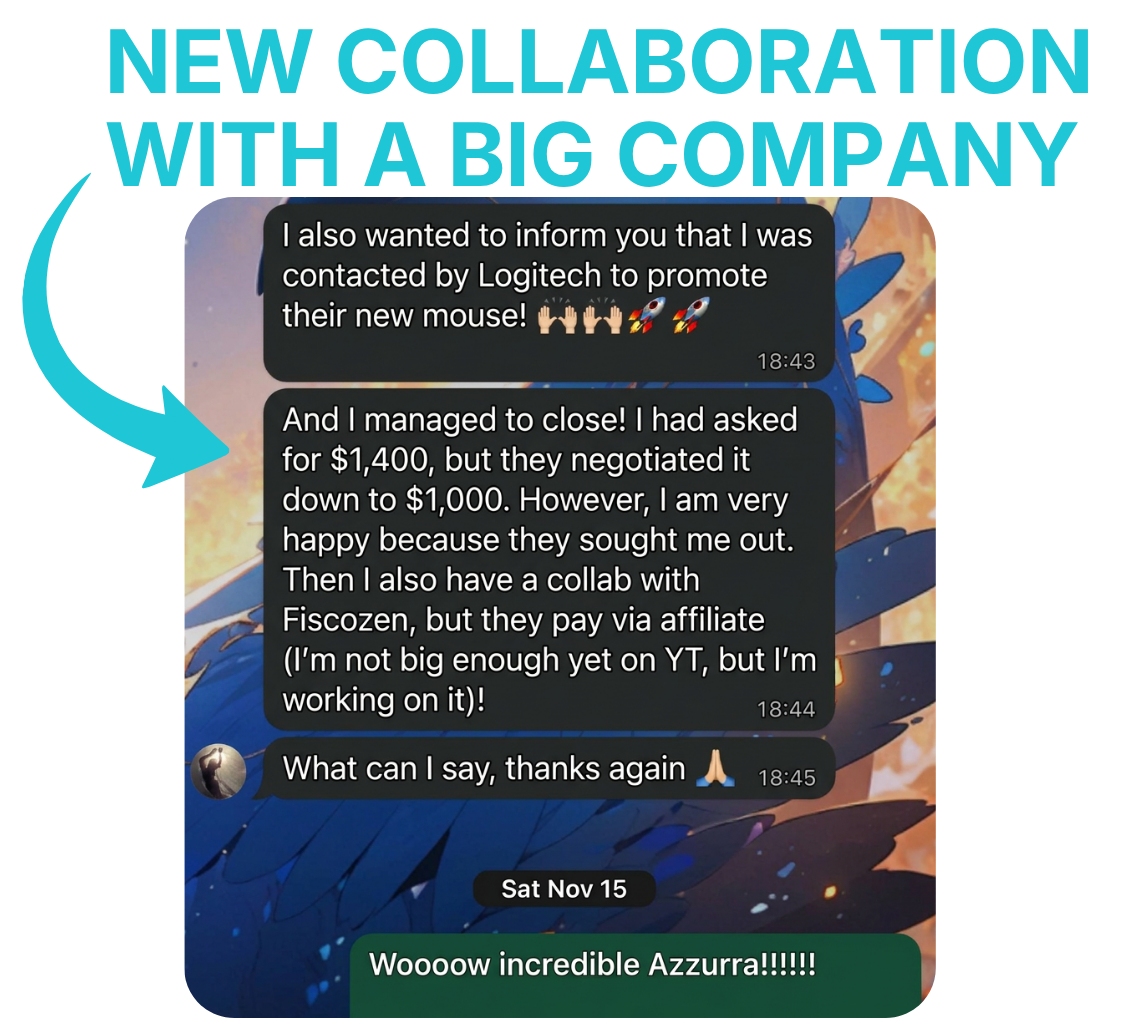Student closed a paid collaboration with Logitech